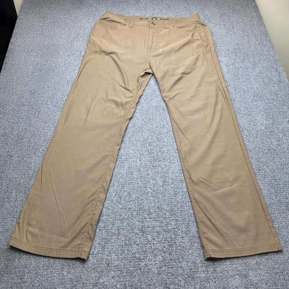 Prana Zion Standard Fit Pants Mens 38x32 Brown Recycled Nylon Stretch Hiking
